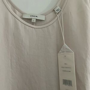 Vince Pale Pink Silk Tank Blouse Size L WITH TAGS